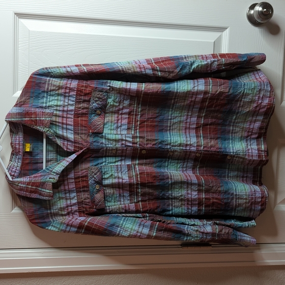 Eddie Bauer Tops - Eddie Bauer plaid long sleeve button down shirt size 2XL